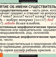 Таблицы демонстрационные Русский язык. Имя существительное