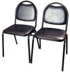 Блок стульев-двойка без подлокотников, материал: ткань